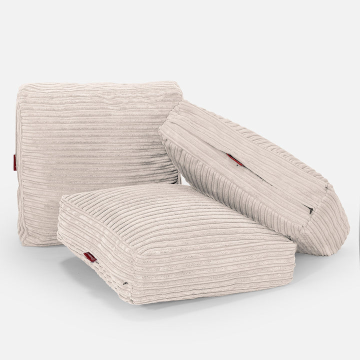 Large Floor Cushion - Cord Ivory 04