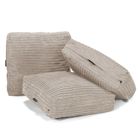 Large Floor Cushion - Cord Mink 04