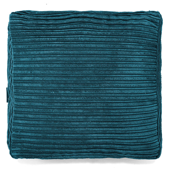 Large Floor Cushion - Cord Teal Blue 03