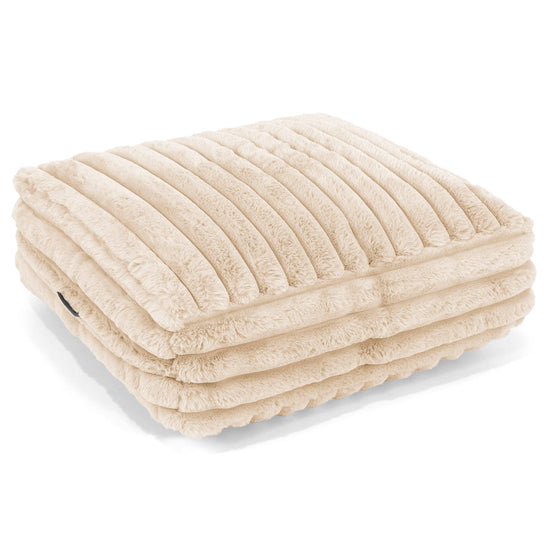 Large Floor Cushion - Ultra Plush Cord Cream 01