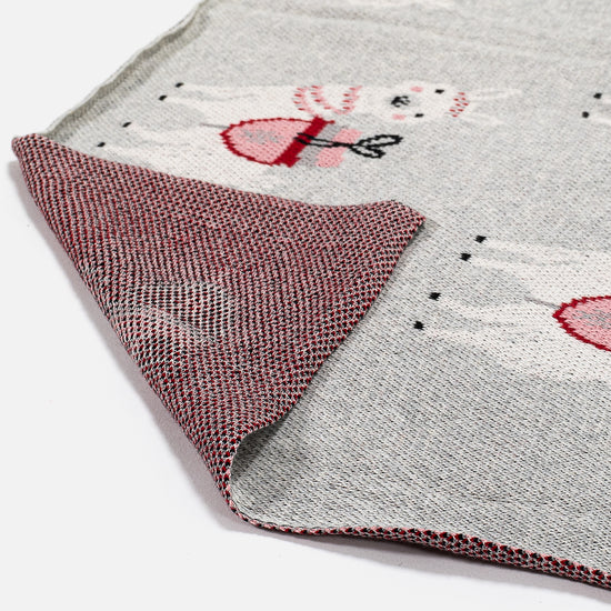 Childs Throw / Blanket - 100% Cotton Llama 02