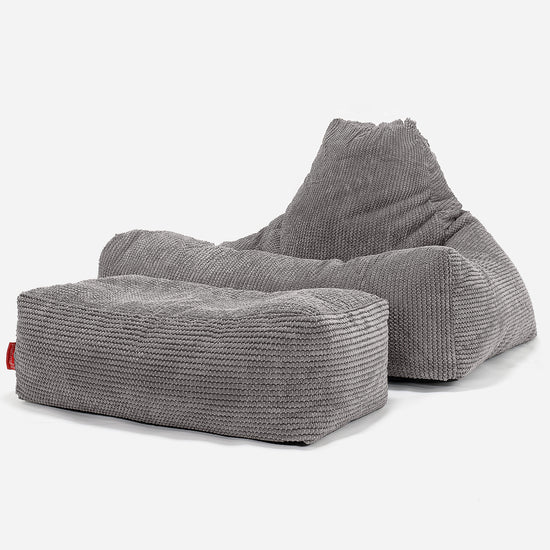 Lounger Beanbag - Pom Pom Charcoal Grey 02