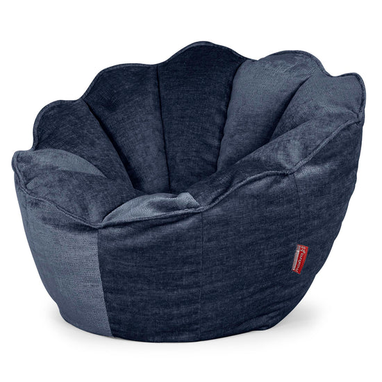 Natalia Sacco Bean Bag Chair - Chenille Navy Blue 02
