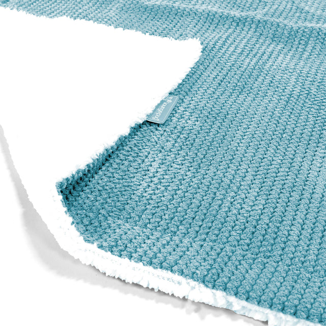 Sherpa Throw / Blanket - Pom Pom Aegean Blue 02