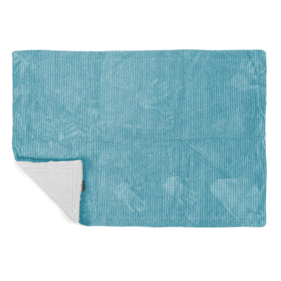 Sherpa Throw / Blanket - Pom Pom Aegean Blue 03