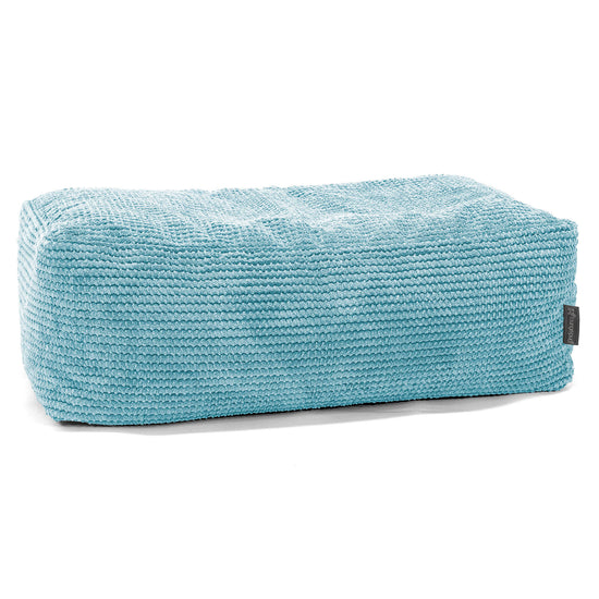 Large Footstool - Pom Pom Aegean Blue 01