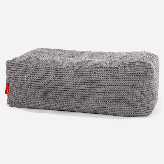Large Footstool - Pom Pom Charcoal Grey 01