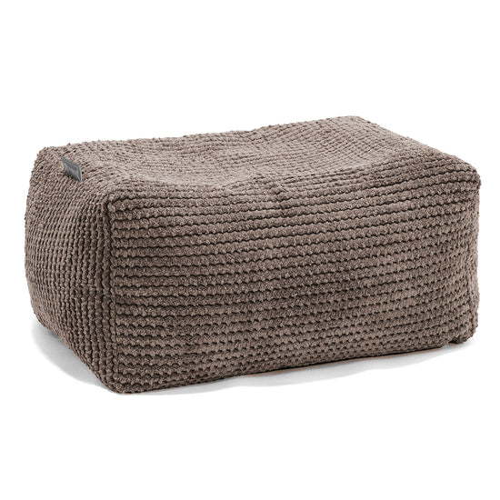 Small Footstool - Pom Pom Chocolate Brown 01