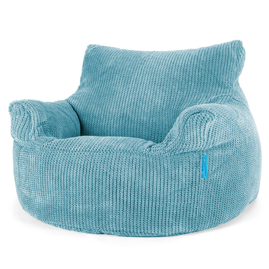 Children's Armchair 3-8 yr Bean Bag - Pom Pom Aegean Blue 01