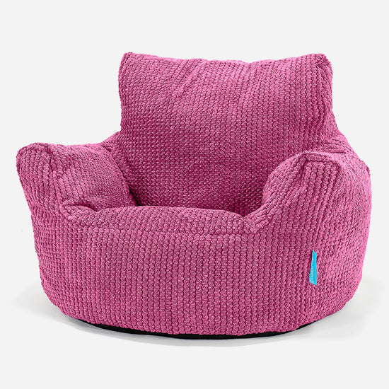 Kids Armchair Bean Bag for Toddlers 1-3 yr - Pom Pom Pink 01