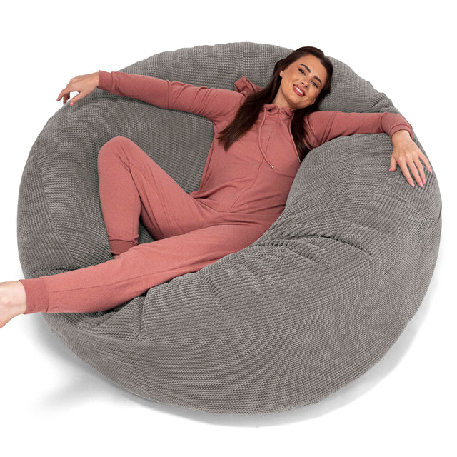 Mega Mammoth Bean Bag Sofa - Pom Pom Charcoal Grey 01