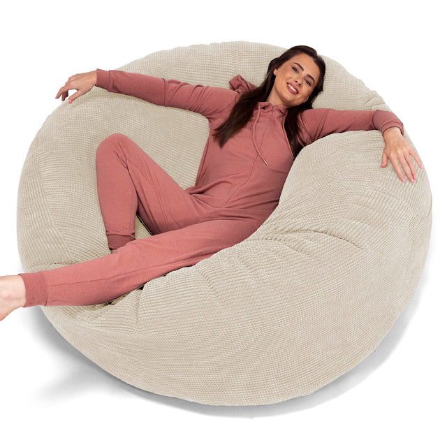 Mega Mammoth Bean Bag Sofa - Pom Pom Ivory 01