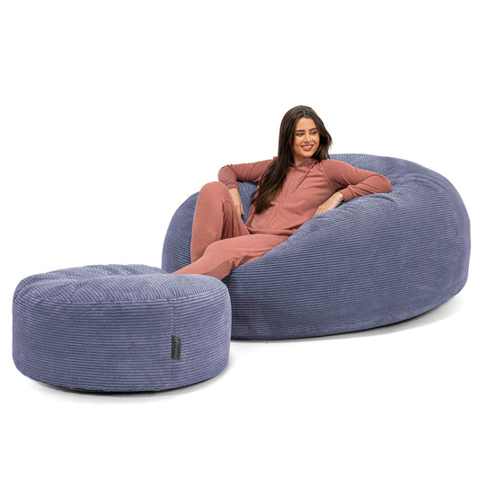 Mega Mammoth Bean Bag Sofa - Pom Pom Purple 02