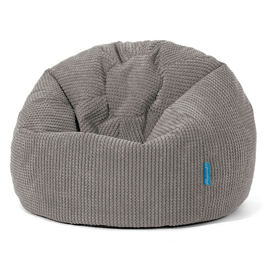 Classic Kids Bean Bag Chair 1-5 yr - Pom Pom Charcoal Grey 01