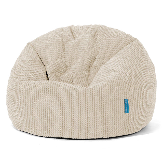 Classic Kids Bean Bag Chair 1-5 yr - Waffle Cord Ivory 01