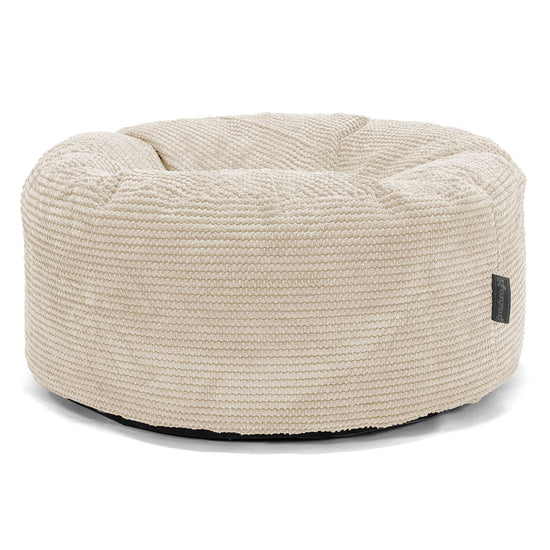 Large Round Pouffe - Pom Pom Ivory 01