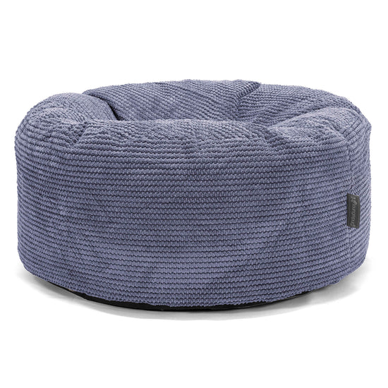Large Round Pouffe - Pom Pom Purple 01