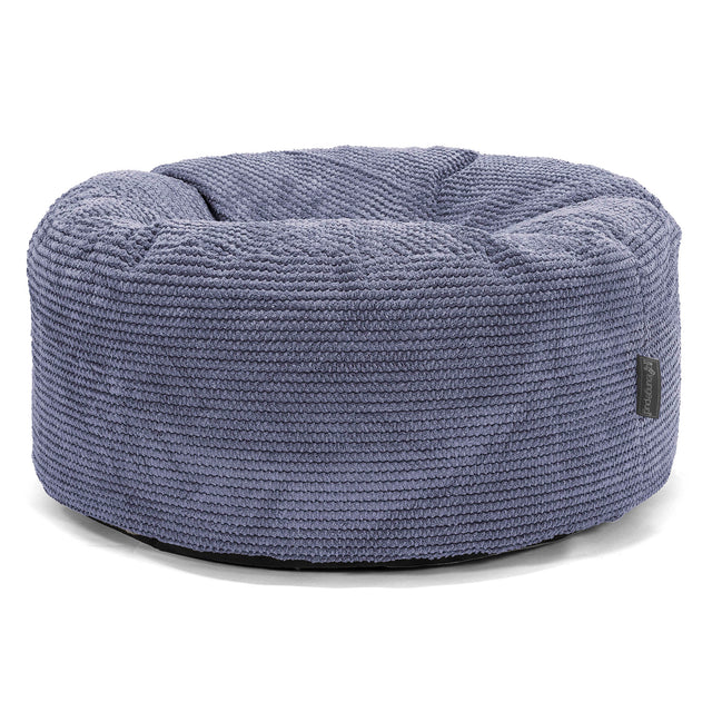 Large Round Pouffe - Pom Pom Purple 01