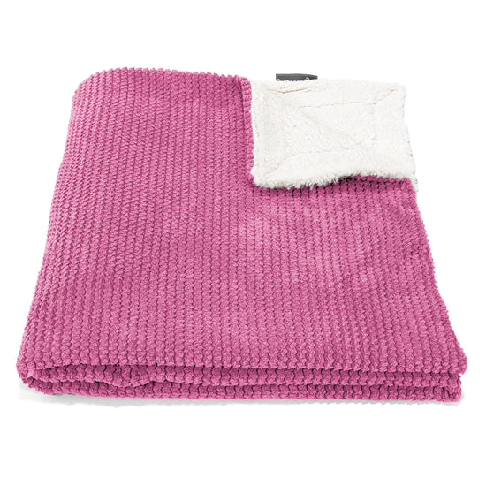 Sherpa Throw / Blanket - Pom Pom Pink 01