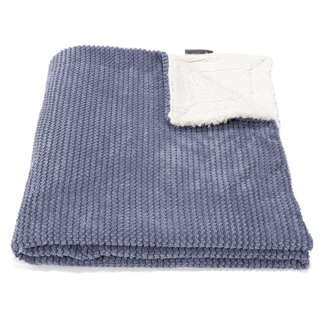 Sherpa Throw / Blanket - Pom Pom Purple 01