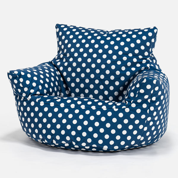 Toddlers' Armchair 1-3 yr Bean Bag - Print Blue Spot 01