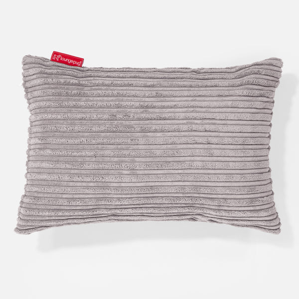 Rectangular Scatter Cushion Cover 35 x 50cm - Cord Aluminium Silver 01