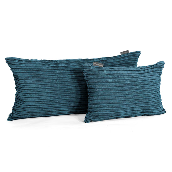 Rectangular Scatter Cushion 35 x 50cm - Cord Navy Blue 03