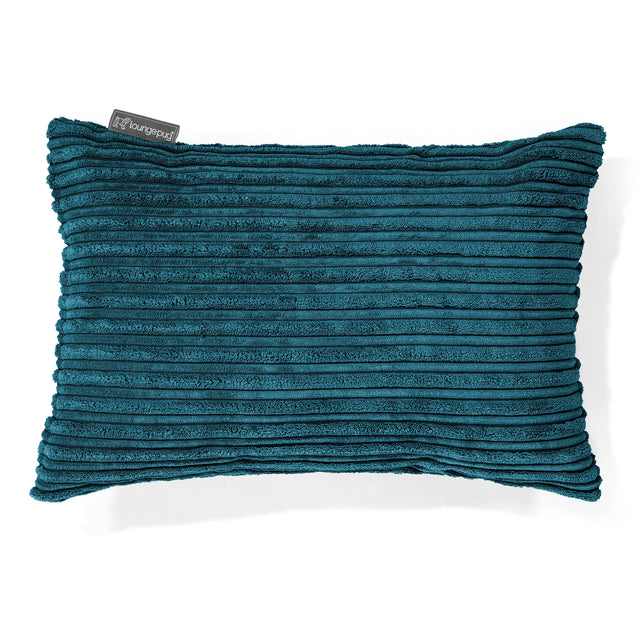 Rectangular Scatter Cushion 35 x 50cm - Cord Teal Blue 01