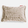 Rectangular Scatter Cushion 35 x 50cm - Faux Rabbit Fur Golden Brown 01