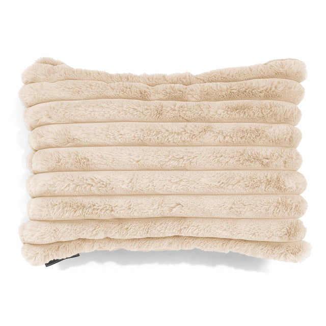 Rectangular Scatter Cushion Cover 35 x 50cm - Ultra Plush Cord Cream 01