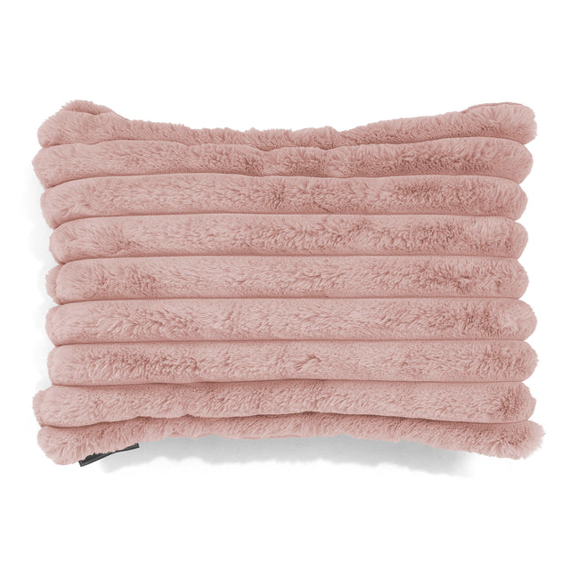 Rectangular Scatter Cushion Cover 35 x 50cm - Ultra Plush Cord Dusty Pink 01
