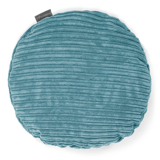 Round Scatter Cushion 50cm - Cord Aegean Blue 01