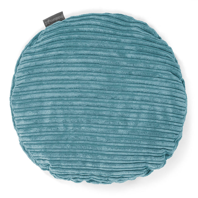 Round Scatter Cushion 50cm - Cord Aegean Blue 01