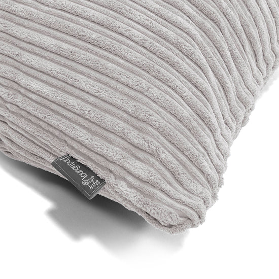 Round Scatter Cushion 50cm - Cord Aluminium Silver 02