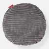Round Scatter Cushion 50cm - Cord Graphite Grey 01