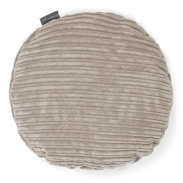 Round Scatter Cushion 50cm - Cord Mink 01