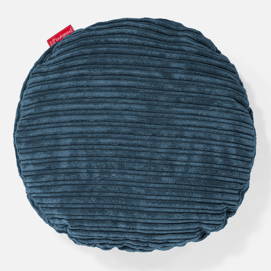 Round Scatter Cushion 50cm - Cord Navy Blue 01