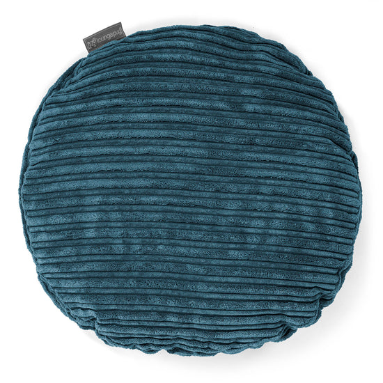 Round Scatter Cushion 50cm - Cord Navy Blue 01
