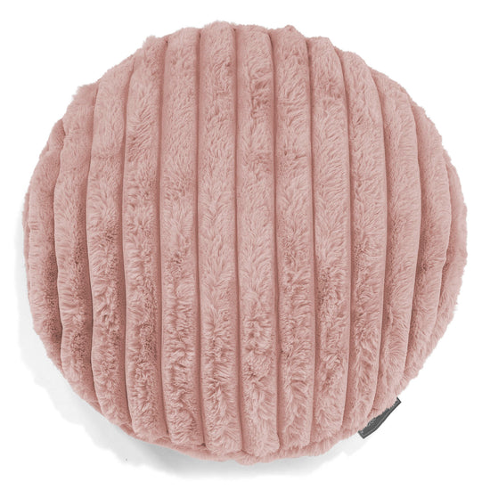 Round Scatter Cushion Cover 50cm - Ultra Plush Cord Dusty Pink 01