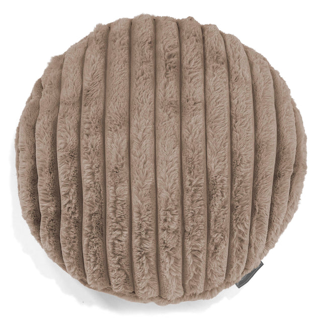 Round Scatter Cushion Cover 50cm - Ultra Plush Cord Minky 01