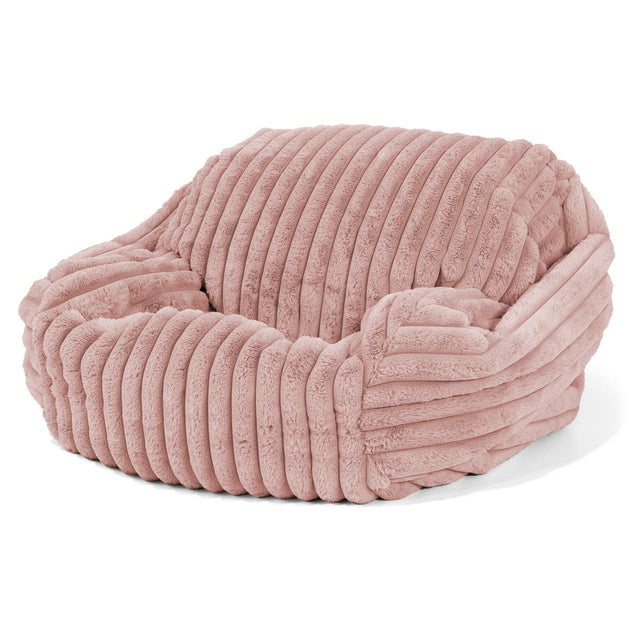 Sabine Bean Bag Armchair - Ultra Plush Cord Dusty Pink 02
