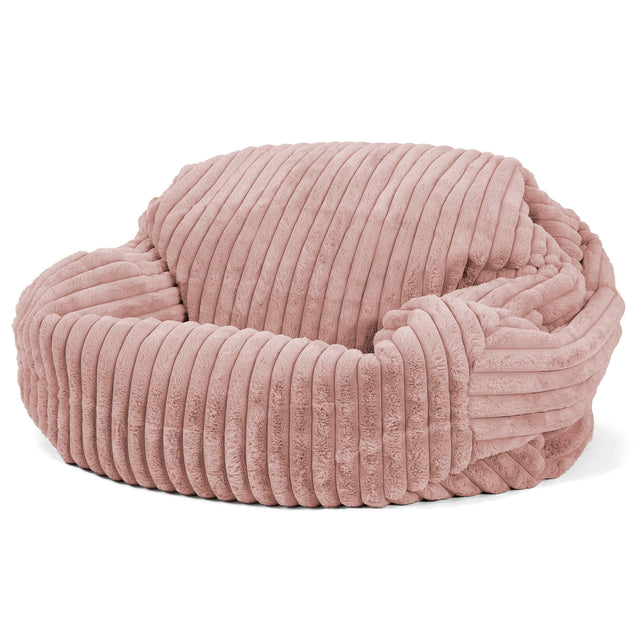 Sabine Bean Bag Sofa - Ultra Plush Cord Dusty Pink 02