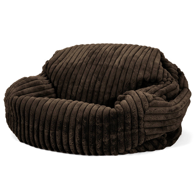 Sabine Bean Bag Sofa - Ultra Plush Cord Sable 02