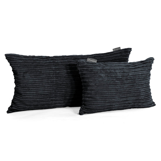 Rectangular Scatter Cushion 35 x 50cm - Cord Black 03