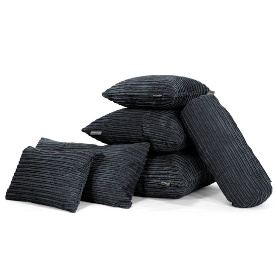 Rectangular Scatter Cushion 35 x 50cm - Cord Black 04