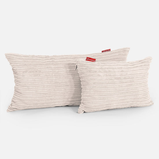 Rectangular Scatter Cushion 35 x 50cm - Cord Ivory 03