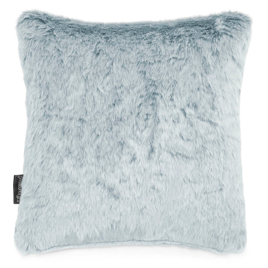 Scatter Cushion 47 x 47cm - Faux Rabbit Fur Dusty Blue 01
