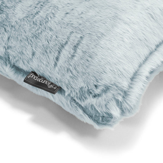 Scatter Cushion 47 x 47cm - Faux Rabbit Fur Dusty Blue 03