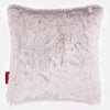 Scatter Cushion 47 x 47cm - Faux Rabbit Fur Dusty Pink 01