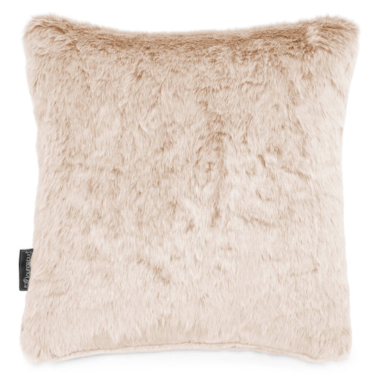 Scatter Cushion 47 x 47cm - Faux Rabbit Fur White 01